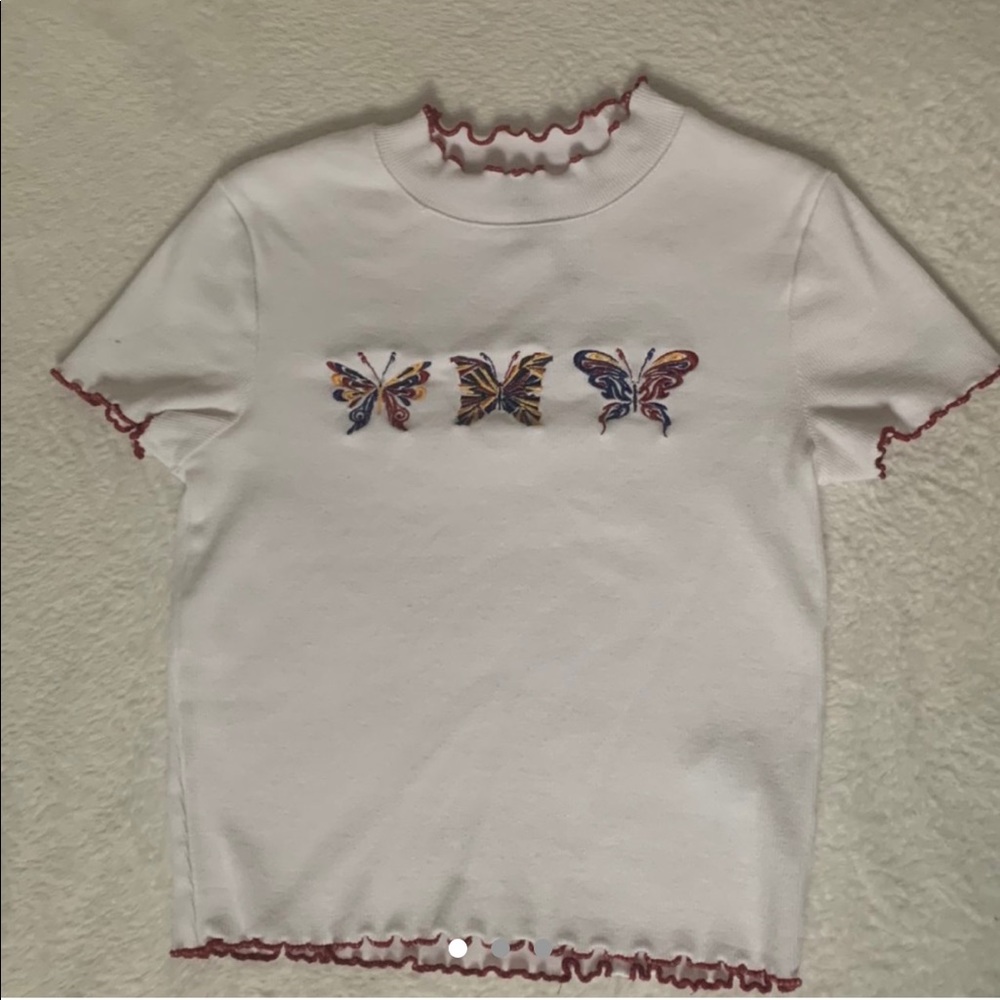 A-Lab curly butterfly shirt
